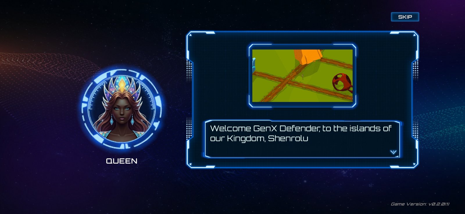 The Queen welcomes a new GenX Defender to the islands of the Kingdom of Shenrolu